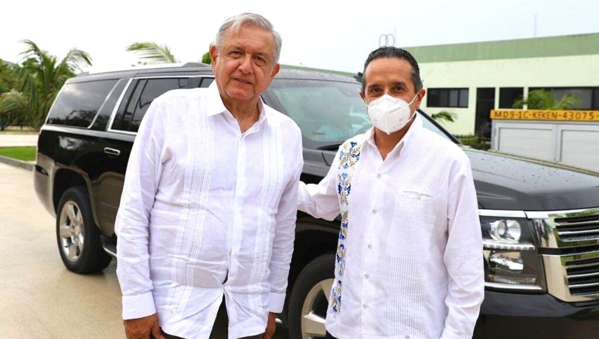 AMLO supervisa avances del Tren Maya en Quintana Roo, acompañado por Carlos Joaquín AMLO supervisa avances del Tren Maya en Quintana Roo, acompañado por Carlos Joaquín