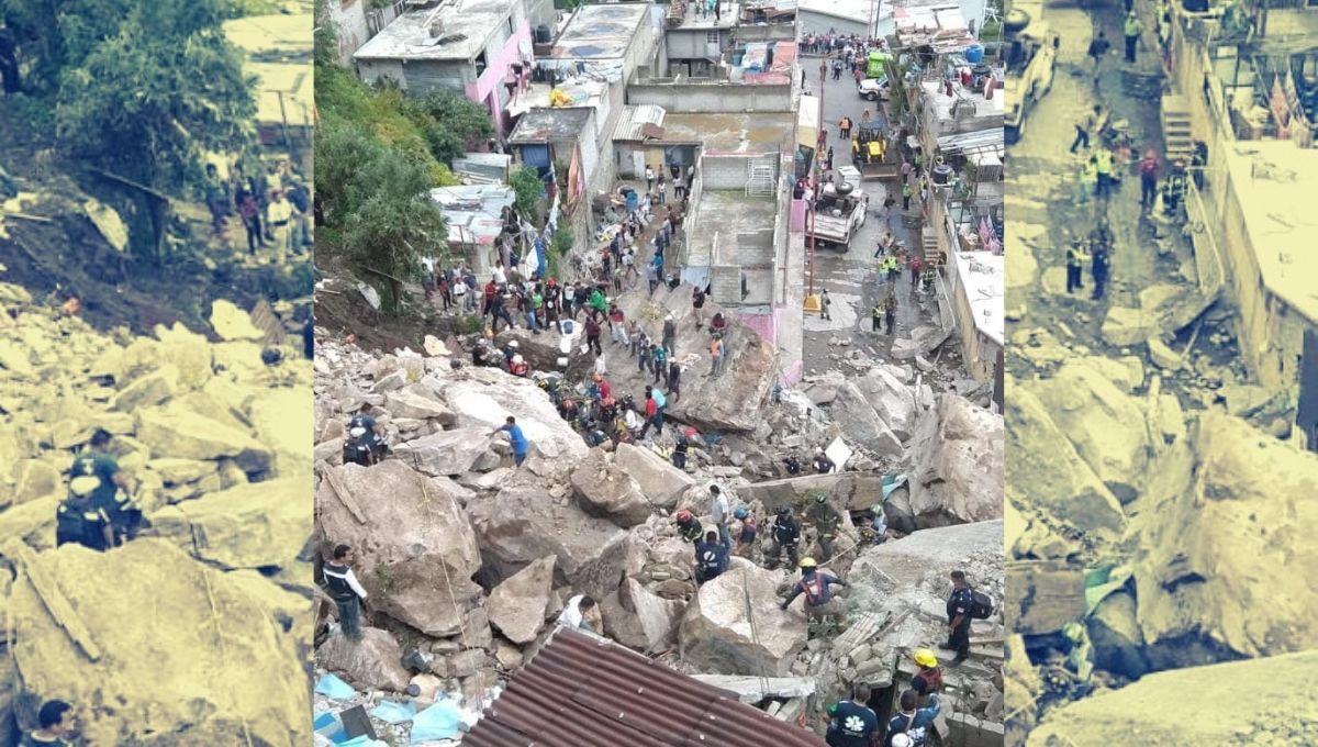 Vecinos apoyan a equipos de emergencia para buscar a desaparecidos tras derrumbe de Cerro del Chiquihuite Vecinos apoyan a equipos de emergencia para buscar a desaparecidos tras derrumbe de Cerro del Chiquihuite