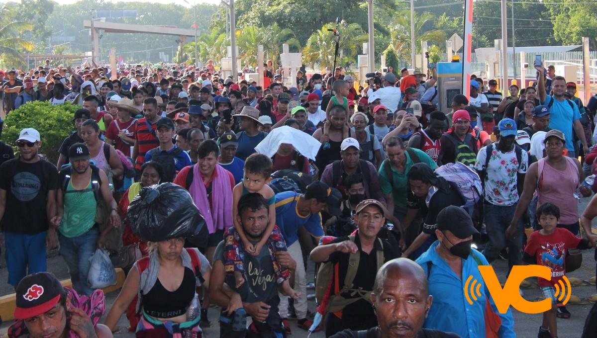 Sin ser detenidos ni apoyados, caravana migrante pedirá ayuda en Oaxaca para continuar su camino