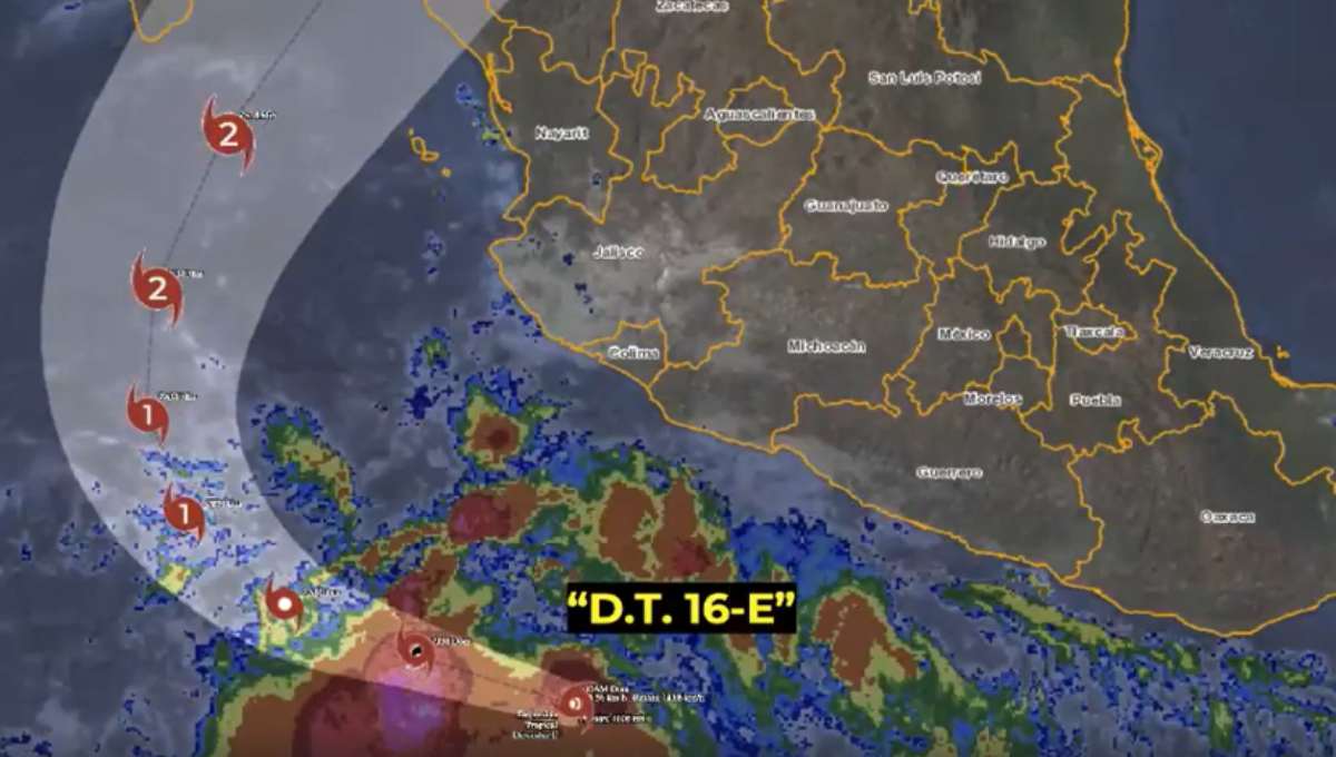 Depresión tropical 16-E podría convertirse en el huracán Pamela este lunes Depresión tropical 16-E podría convertirse en el huracán Pamela este lunes