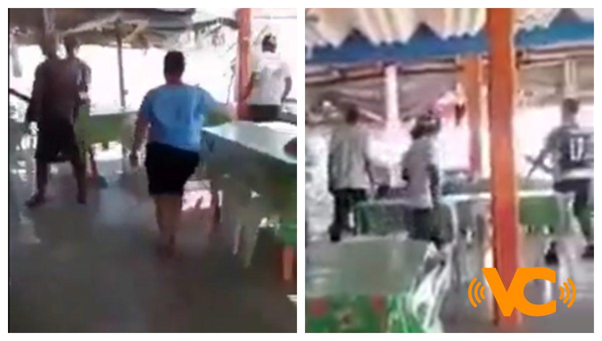 Turistas y comerciantes se enfrentan con palos durante pelea campal en playa de Veracruz (VIDEO) Turistas y comerciantes se enfrentan con palos durante pelea campal en playa de Veracruz (VIDEO)