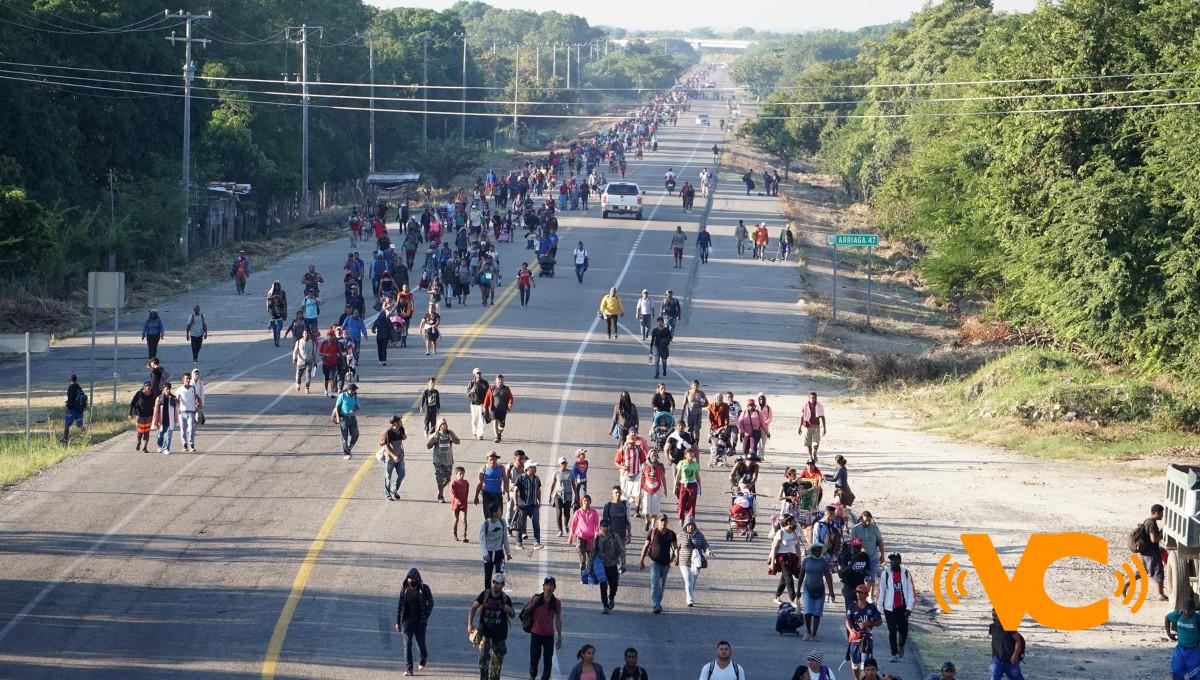 Caravana migrante cambia su rumbo y ya no irá a CDMX; caminará directo a la frontera de Sonora Caravana migrante cambia su rumbo y ya no irá a CDMX; caminará directo a la frontera de Sonora