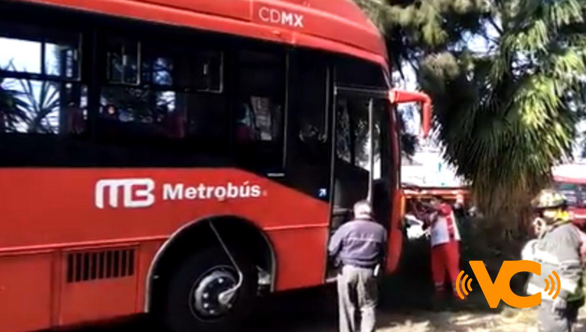 Reportan 8 lesionados tras choque de unidad de Metrobús con un árbol (VIDEO) Reportan 8 lesionados tras choque de unidad de Metrobús con un árbol (VIDEO)