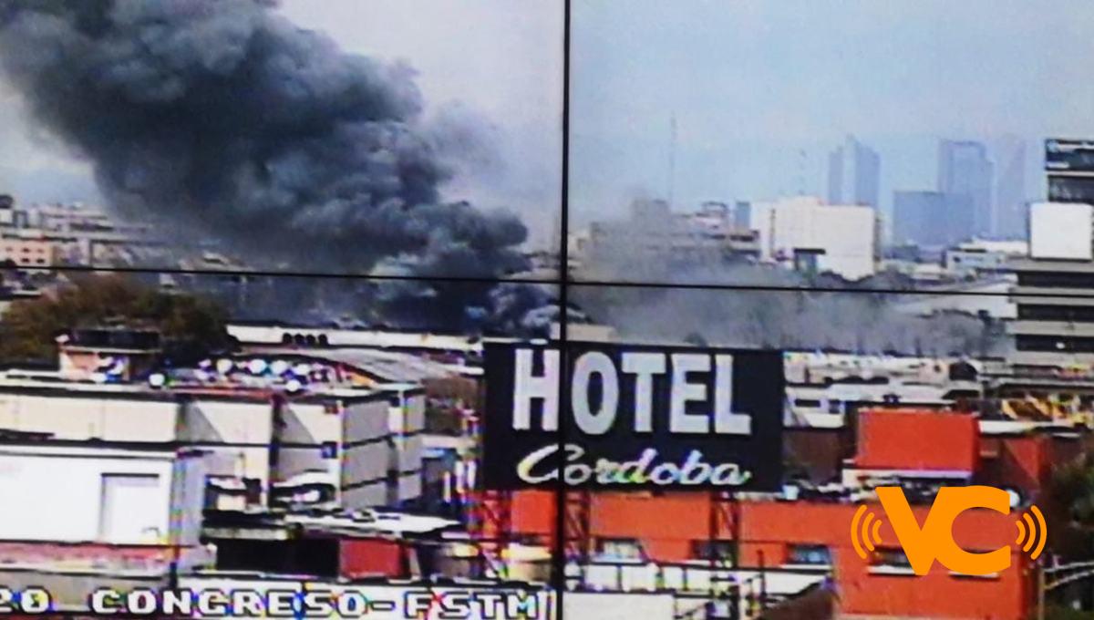 Fuerte incendio consume parte del mercado de Sonora, en CDMX (VIDEO)
