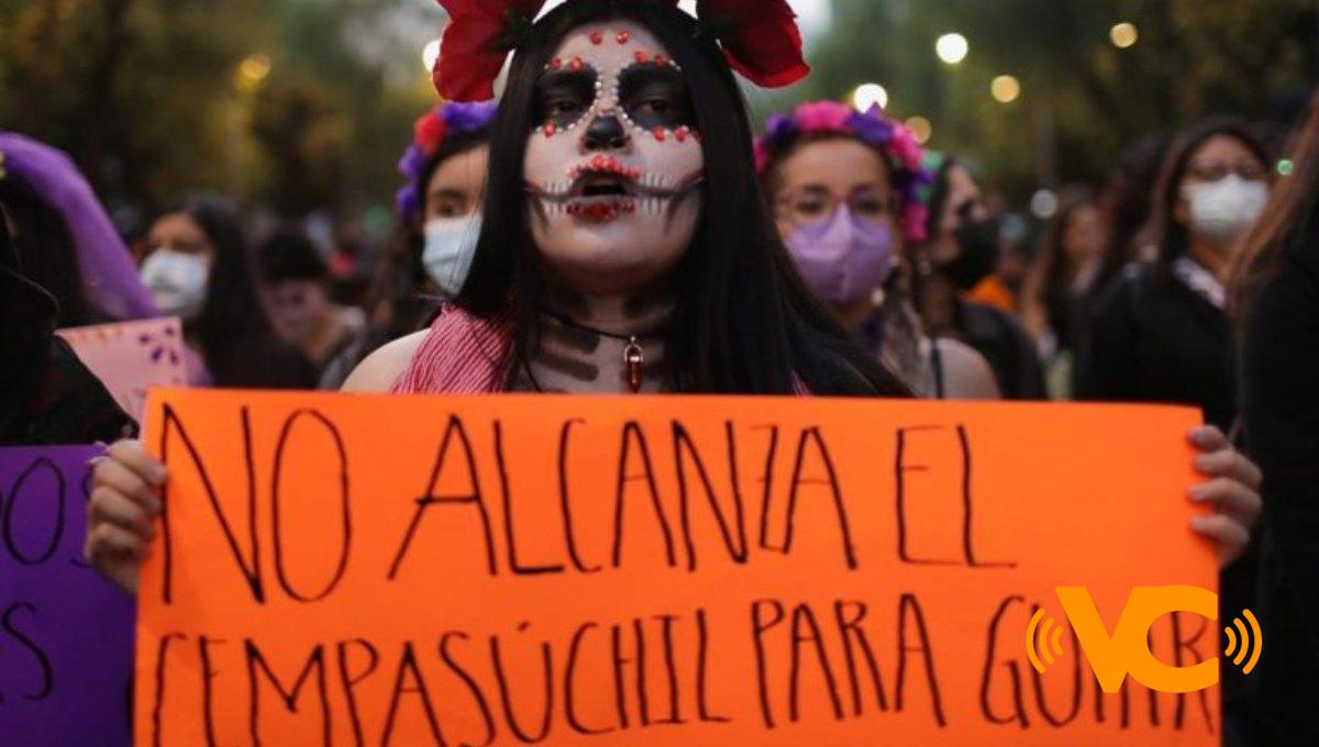 “No murieron, las asesinaron”: Realizan marcha del Día de muertas para protestar contra feminicidios
