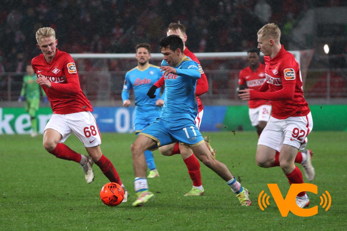 Con ‘Chucky’ Lozano como titular, Napoli pierde contra Spartak de Moscú en la Europa League Con ‘Chucky’ Lozano como titular, Napoli pierde contra Spartak de Moscú en la Europa League