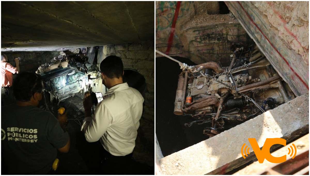 Lo que el agua se llevó: Encuentran un “vocho” en el drenaje de Monterrey Lo que el agua se llevó: Encuentran un “vocho” en el drenaje de Monterrey