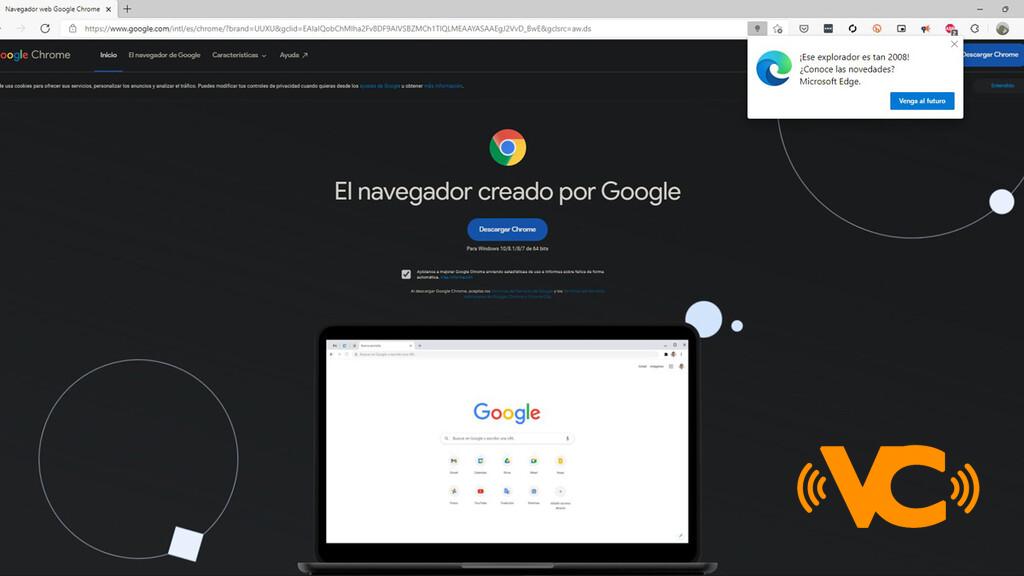 Microsoft insiste en que uses Edge: cada vez que trates de descargar Chrome te recordará que su navegador usa la misma tecnología Microsoft insiste en que uses Edge: cada vez que trates de descargar Chrome te recordará que su navegador usa la misma tecnología