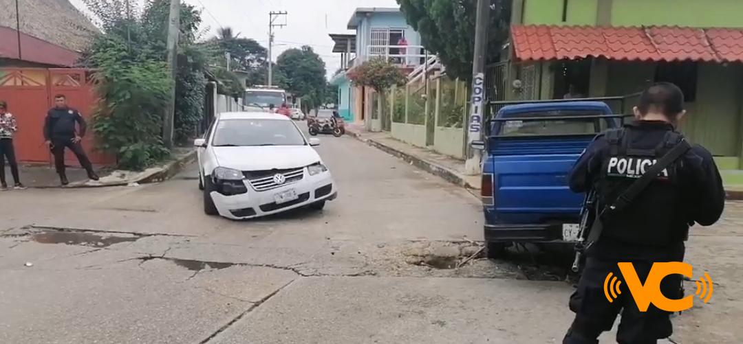 Accidente en el barrio de Las Flores Accidente en el barrio de Las Flores