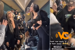 Video: Aficionada muestra sus senos en estadio y desata pelea; ¡Hay niños!, le dicen Video: Aficionada muestra sus senos en estadio y desata pelea; ¡Hay niños!, le dicen