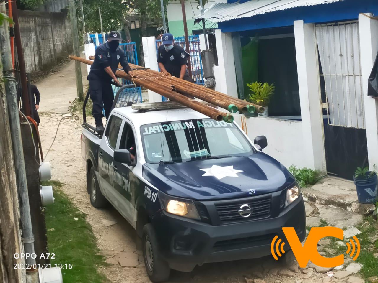 Recupera policía de Moloacan tubería robada a Liftting