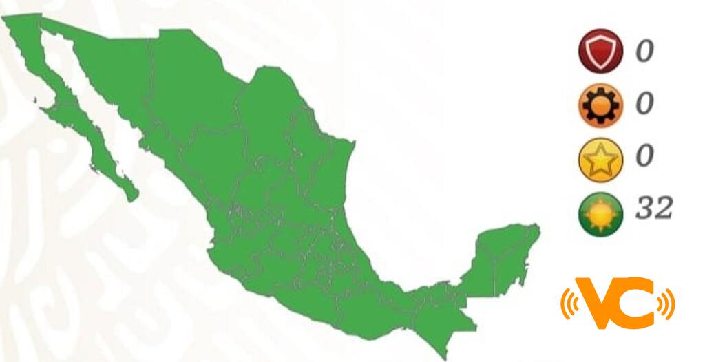 Todo México queda en semáforo verde por COVID por segunda vez consecutiva: el país estará en riesgo más bajo en semana santa Todo México queda en semáforo verde por COVID por segunda vez consecutiva: el país estará en riesgo más bajo en semana santa