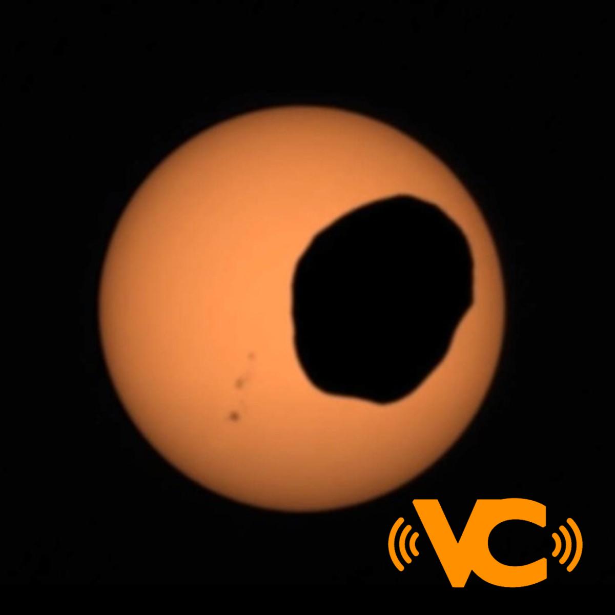 Obrerva el eclipse solar desde la superficie de Marte