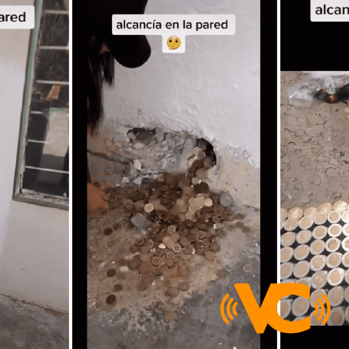 VIDEO TIK TOK: Alcancia rara en la pared