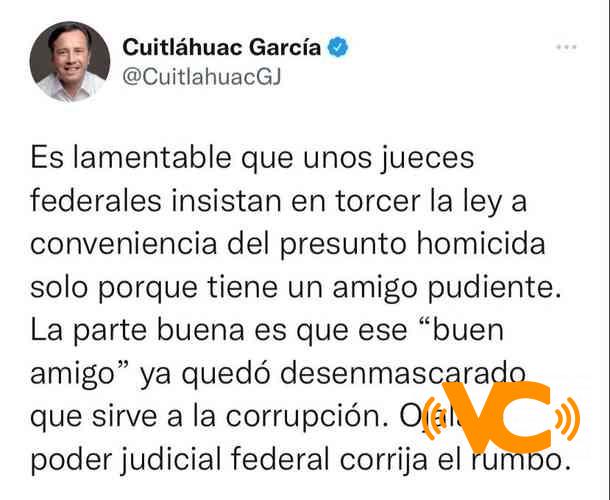 Cuitláhuac García se pronuncia sobre el caso de JMRV, llamando corrupto a su «buen amigo», Ricardo Monreal Cuitláhuac García se pronuncia sobre el caso de JMRV, llamando corrupto a su «buen amigo», Ricardo Monreal