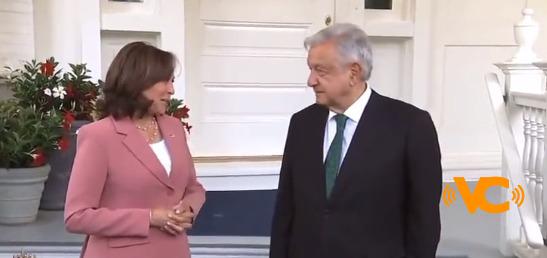 Kamala Harris da la bienvenida a Andres Manuel López Obrador en Washinton Kamala Harris da la bienvenida a Andres Manuel López Obrador en Washinton