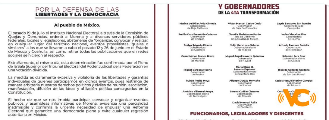 La militancia de la cuarta transformación señala la dureza del INE en su contra La militancia de la cuarta transformación señala la dureza del INE en su contra
