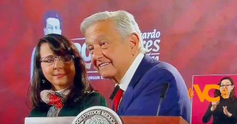 López Obrador resalta los valores de María Elena Álvarez López Obrador resalta los valores de María Elena Álvarez