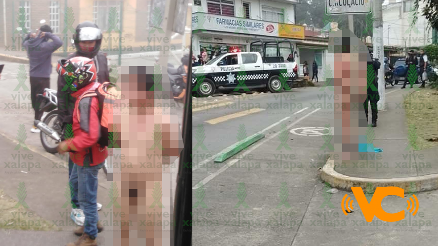 ¡Lo amarraron como puerco! Linchan y desnudan a sujeto acusado de estafar a repartidores de aplicaciones móviles con pedidos de comida, en Xalapa ¡Lo amarraron como puerco! Linchan y desnudan a sujeto acusado de estafar a repartidores de aplicaciones móviles con pedidos de comida, en Xalapa