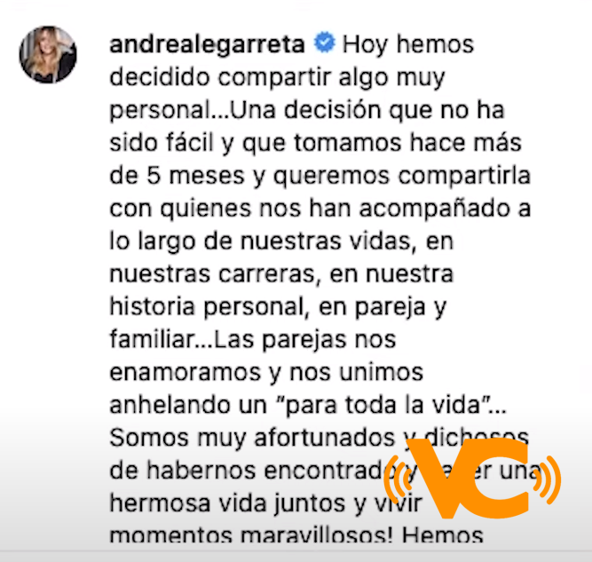 Andrea Legarreta y Erick Rubín anuncian su separación Andrea Legarreta y Erick Rubín anuncian su separación