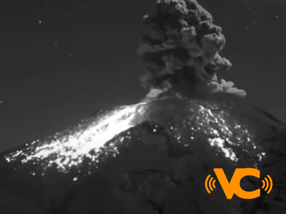 El Popocatépetl estalló de nuevo y continua lanzando fragmentos incandescentes El Popocatépetl estalló de nuevo y continua lanzando fragmentos incandescentes