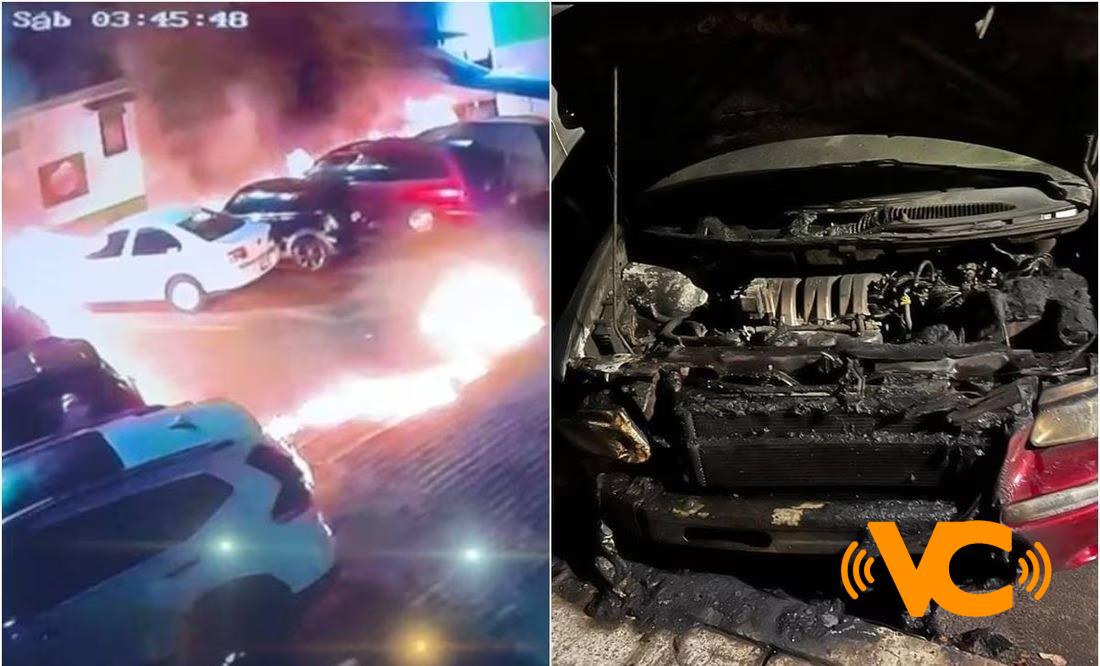 Rocían e incendian 6 autos de un fraccionamiento sujetos encapuchados en Morelia Rocían e incendian 6 autos de un fraccionamiento sujetos encapuchados en Morelia