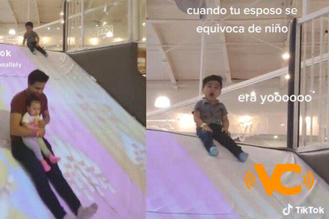 Confunde a su hijo con otro y se pone a jugar con él, reacción se hace viral Confunde a su hijo con otro y se pone a jugar con él, reacción se hace viral