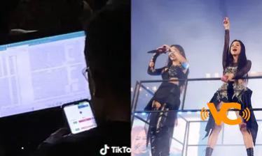 Captan a papá trabajando durante concierto de BLACKPINK Captan a papá trabajando durante concierto de BLACKPINK