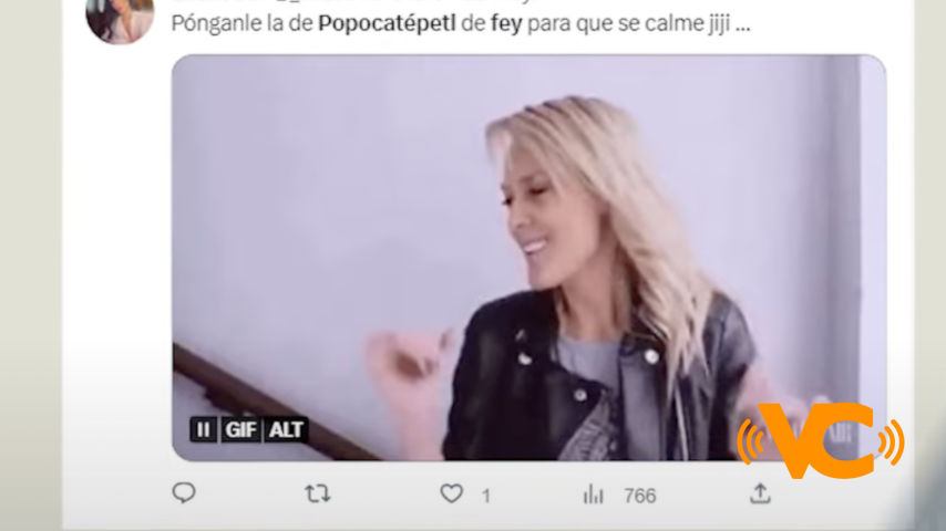 Usuarios de redes sociales reviven la canción Popocatépetl de Fey Usuarios de redes sociales reviven la canción Popocatépetl de Fey