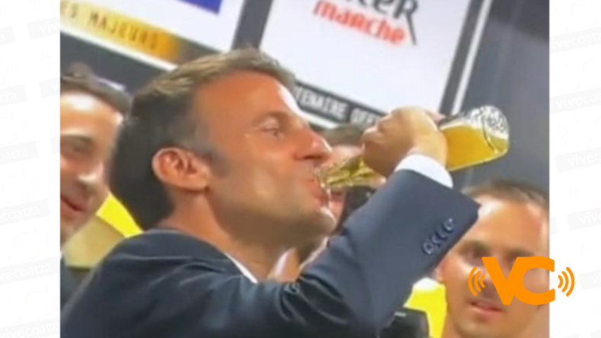 Emmanuel Macron demuestra su amor por la cerveza corona Emmanuel Macron demuestra su amor por la cerveza corona