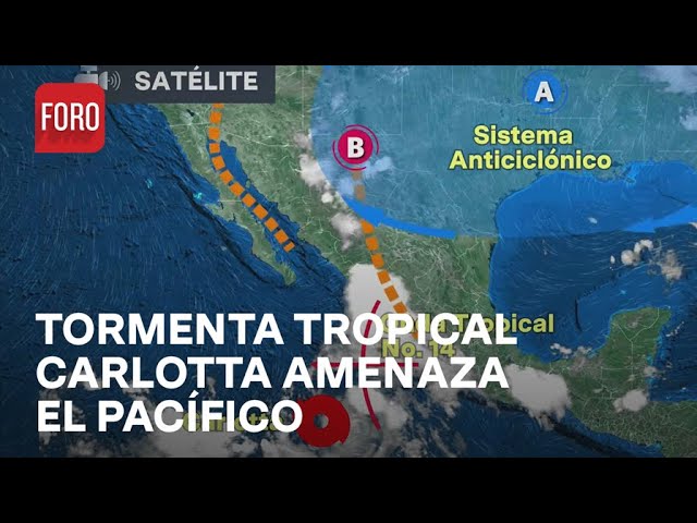 Tormenta tropical Carlotta en México