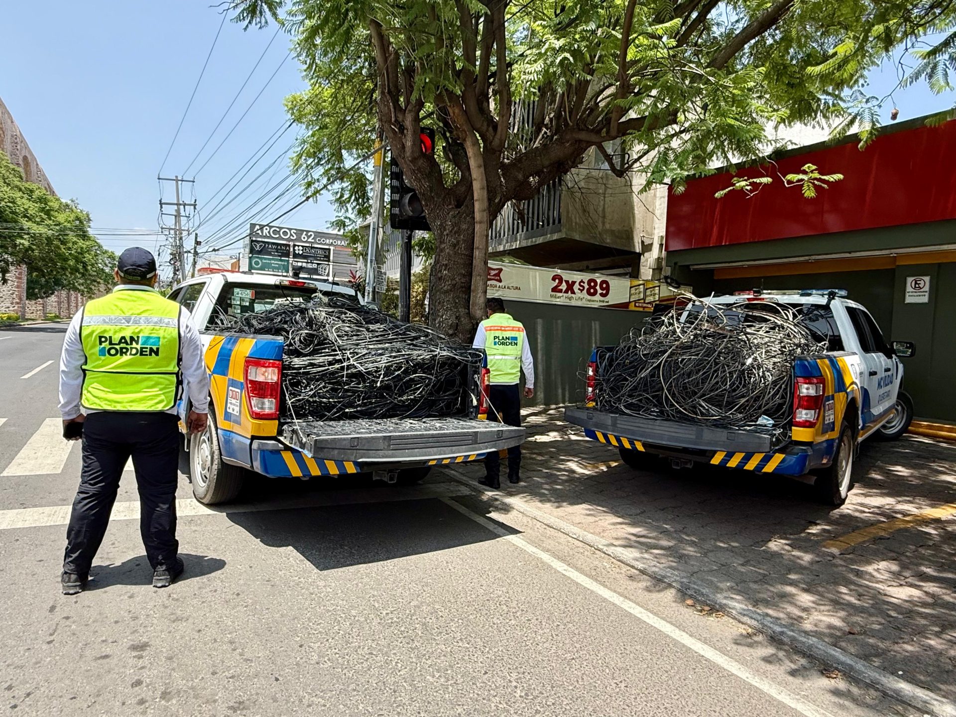 Imagen de Suman 3.8 toneladas de cables en desuso retirados de la vía pública en Querétaro 2