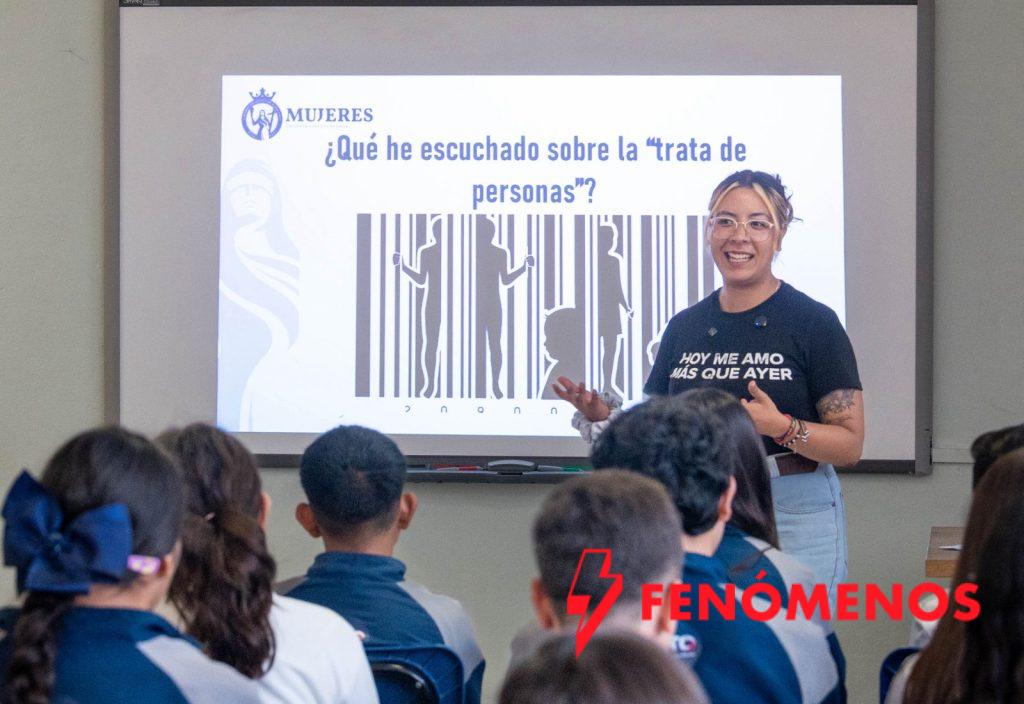 Concientiza Secretaría de las Mujeres a estudiantes para prevenir la trata de personas Concientiza Secretaría de las Mujeres a estudiantes para prevenir la trata de personas