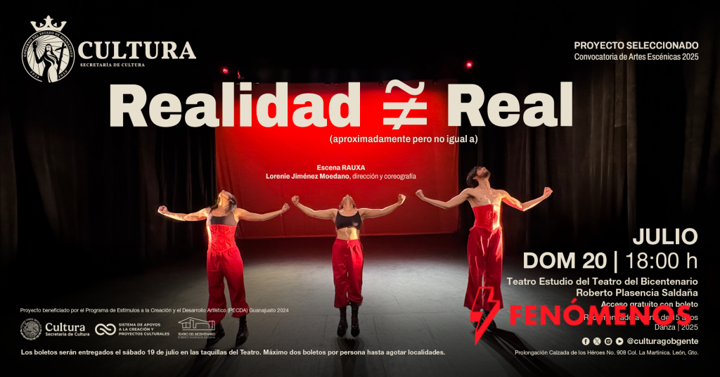 La Secretaría de Cultura presenta Realidad ≆ Real, arte escénico que cuestiona el mundo digital La Secretaría de Cultura presenta Realidad ≆ Real, arte escénico que cuestiona el mundo digital