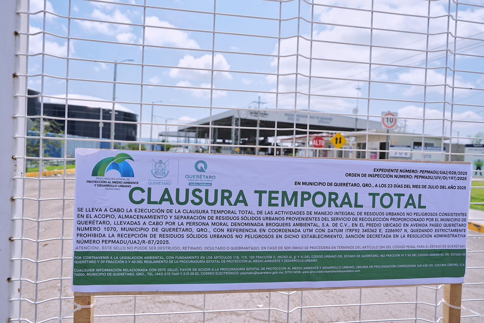 Imagen de Clausuran planta de residuos por incumplimientos; Felifer Macías reafirma el orden en las concesiones 3