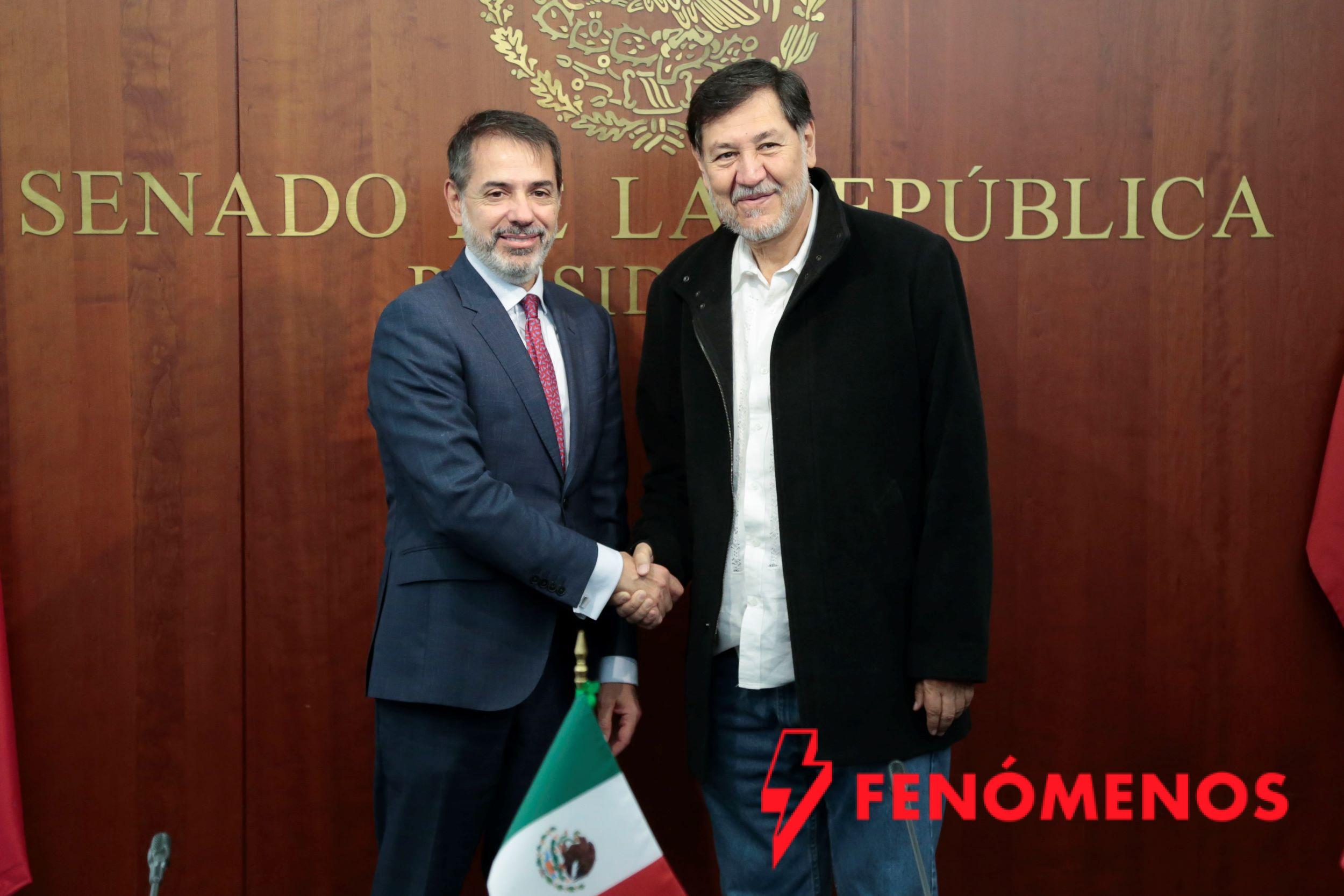 Presidente del Senado sostiene reunión con el embajador de España, Juan Duarte Cuadrado