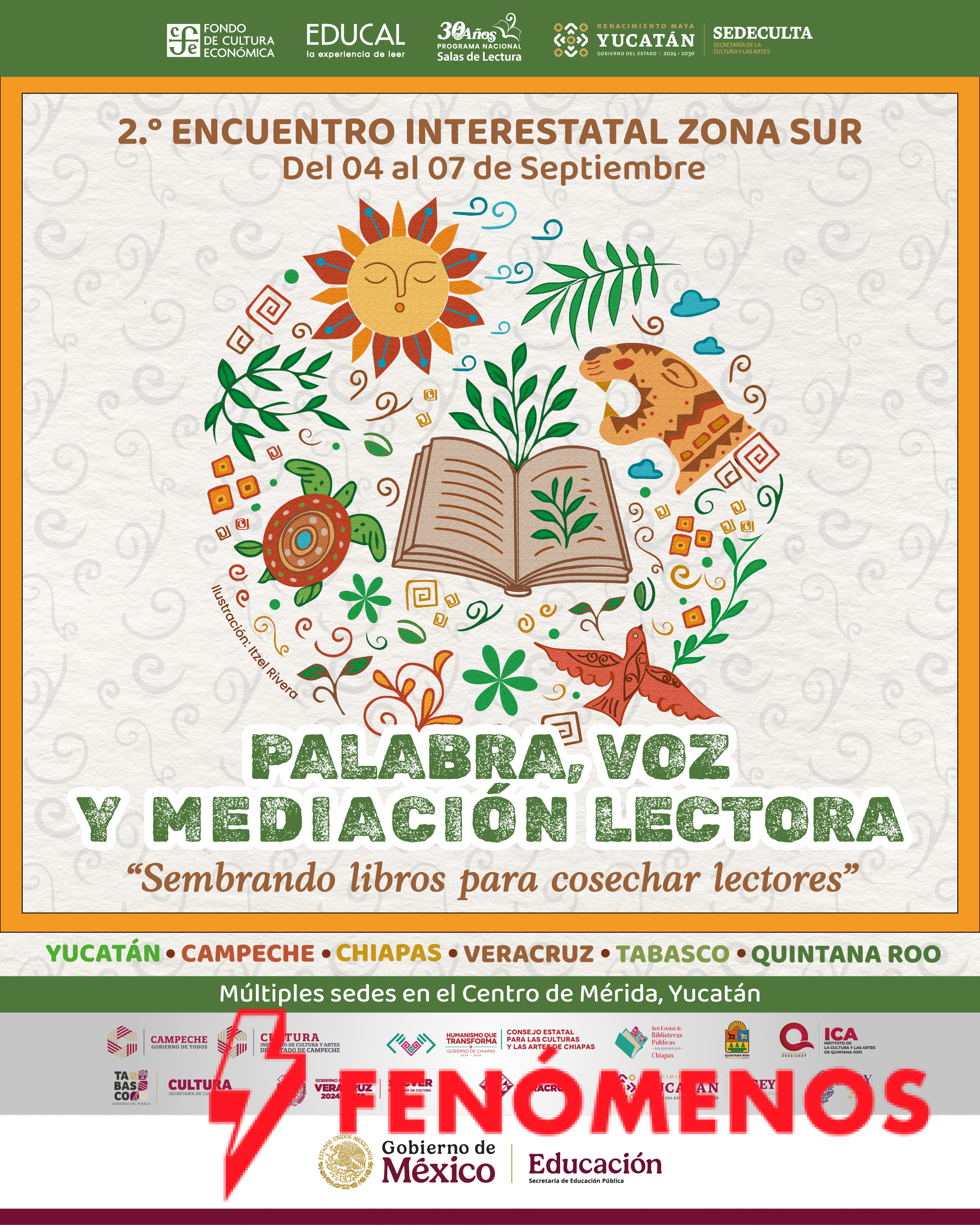 CAMPECHE PARTICIPARÁ CON 20 MEDIADORES EN EL 2º ENCUENTRO INTERESTATAL DE SALAS DE LECTURA «SEMBRANDO LIBROS PARA COSECHAR LECTORES»