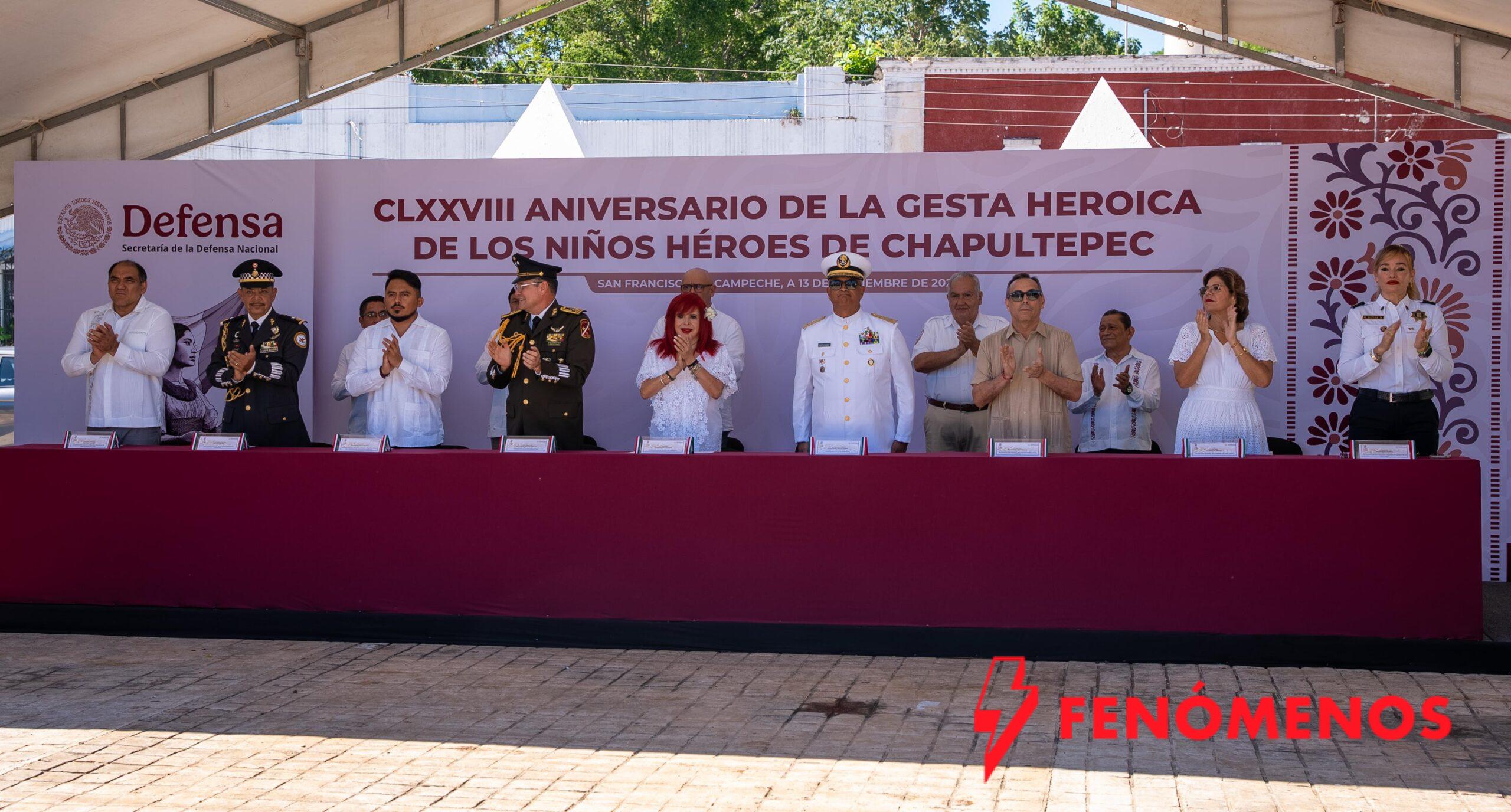 MOTIVA CEREMONIA DEL CLXXVIII ANIVERSARIO DE LA GESTA HEROICA DE CHAPULTEPEC; LA GOBERNADORA LAYDA SANSORES PASÓ LISTA DE HONOR