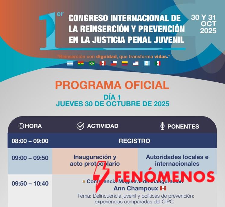 Reunirá Guanajuato a expertos de nueve países en Primer Congreso Internacional de la Reinserción y Prevención en la Justicia Penal Juvenil