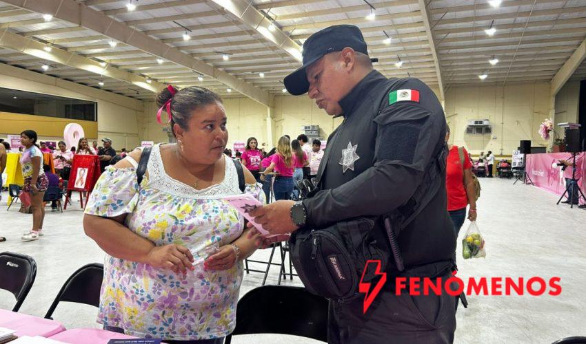 Guardia Estatal de Género se suma al “Mes Rosa” en diferentes municipios