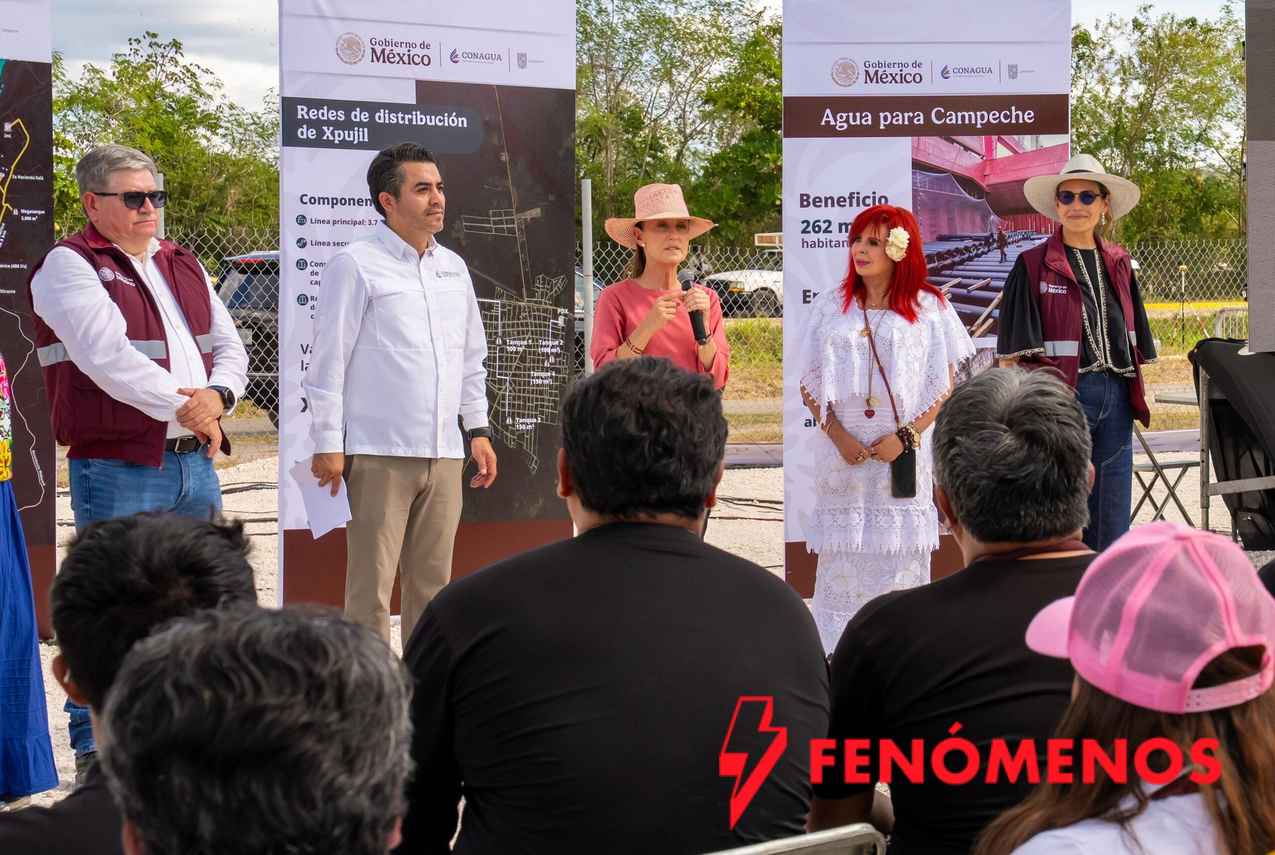 LA PRESIDENTA CLAUDIA SHEINBAUM PARDO Y LA GOBERNADORA LAYDA SANSORES SAN ROMÁN DIERON EL BANDERAZO DE INICIO DEL PROYECTO INTEGRAL “AGUA PARA CAMPECHE”