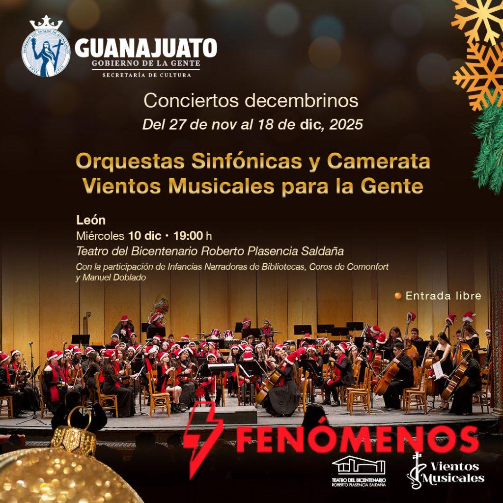 La Secretaría de Cultura de Guanajuato presenta Una Navidad de Cuento con la Orquesta Sinfónica Vientos Musicales León