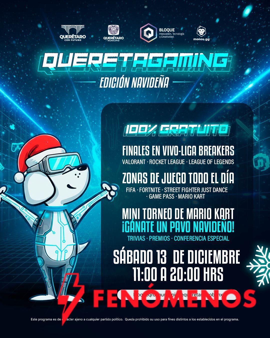 Presenta Municipio de Querétaro la edición navideña de Queretagaming