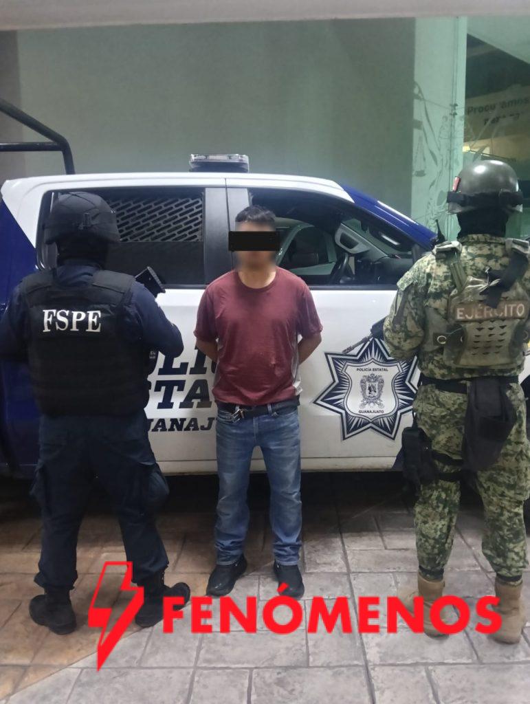 Operativo en Yuriria: detiene FSPE a dos personas y asegura armas y droga