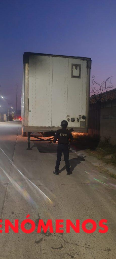 Recupera Secretaría de Seguridad y Paz semirremolque con mercancía valuada en más de 700 mil pesos  