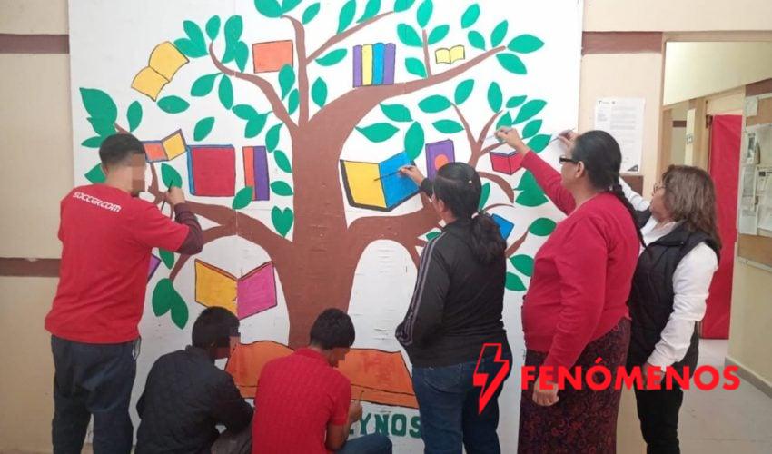 Adolescentes en conflicto con la Ley Penal y sus familias crean “El árbol de los libros” en Reynosa