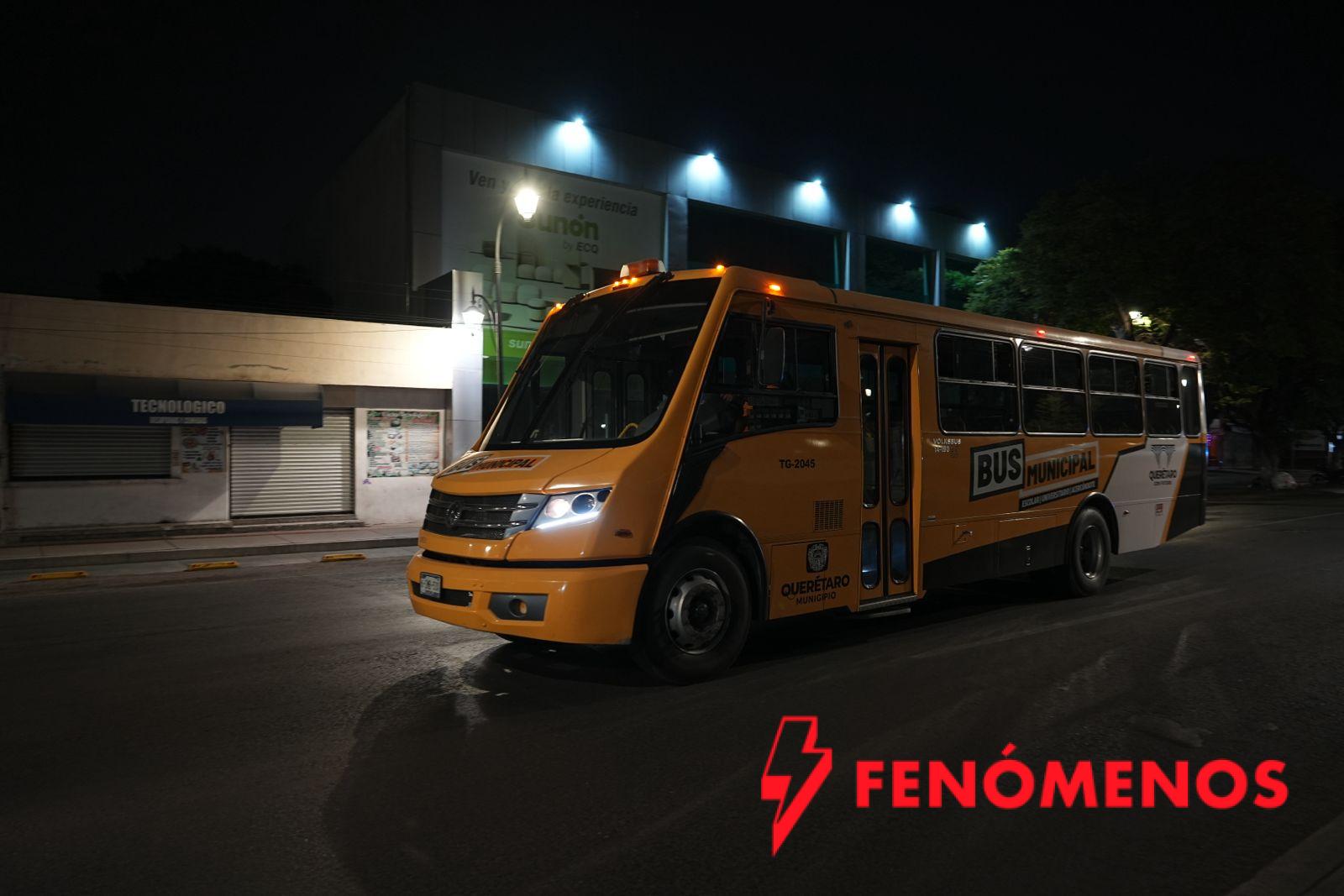 Municipio de Querétaro amplía servicio de transporte nocturno por festejos de Año Nuevo