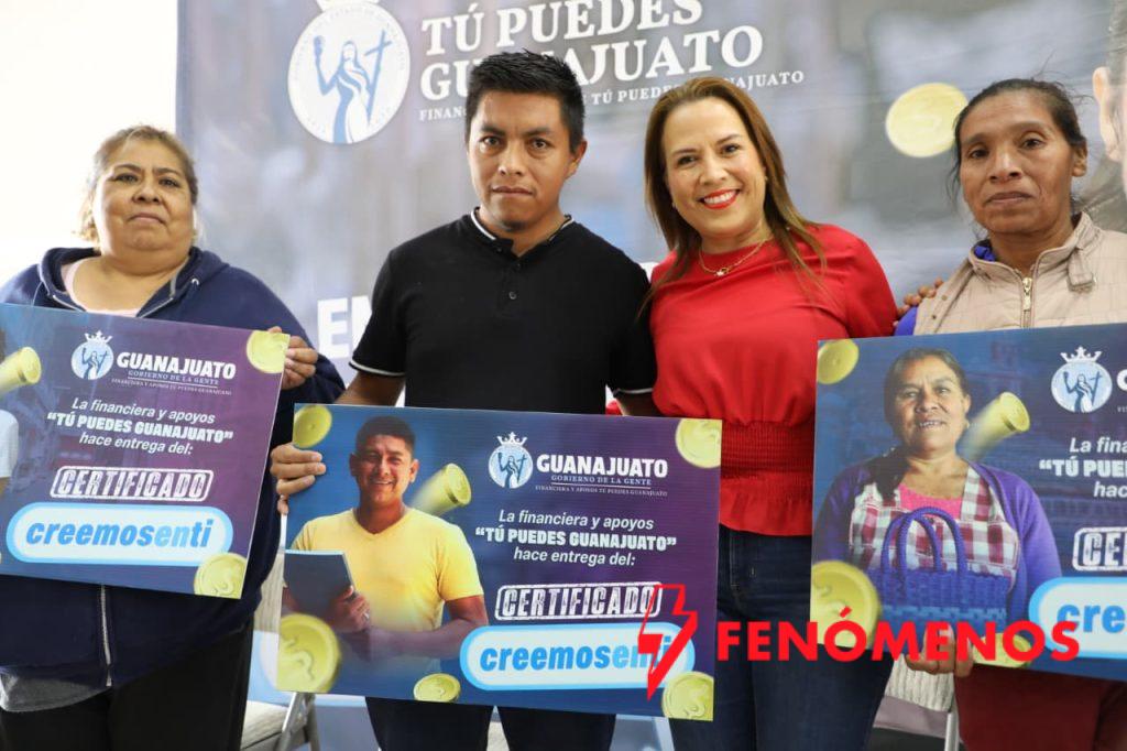 Tú Puedes Guanajuato entrega apoyos de 7 mil pesos en Villagrán y Cortazar.