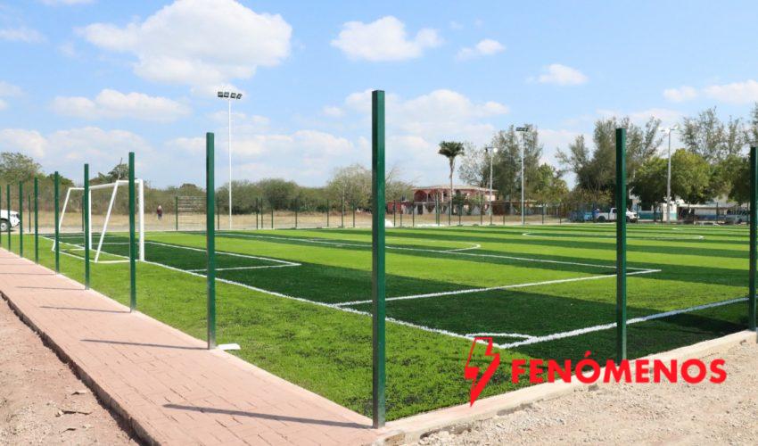 Construye Gobierno del Estado espacio público multideportivo en Estación Manuel