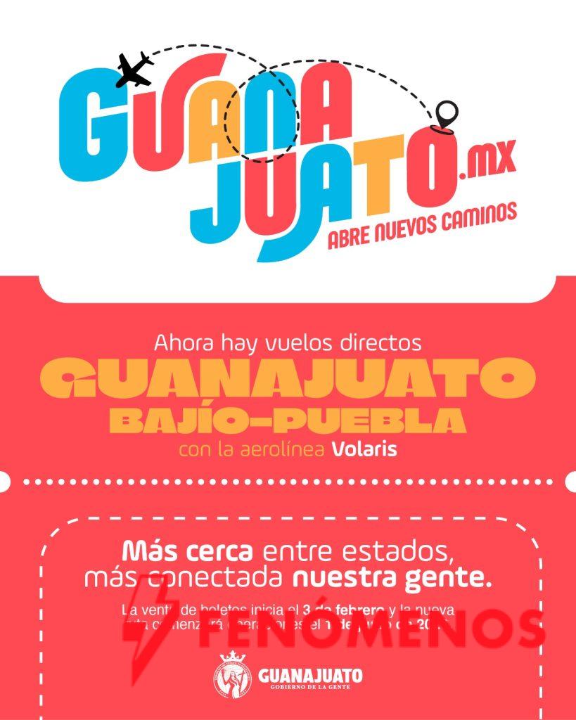 Guanajuato amplía su conectividad aérea con nueva ruta Volaris Bajío–Puebla